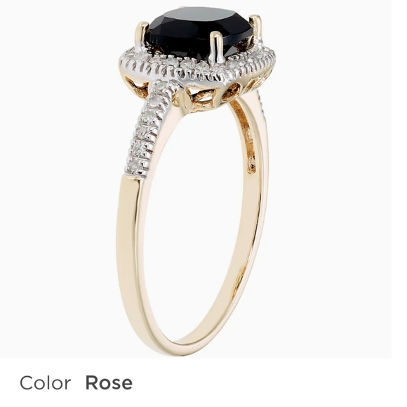 Onyx 10K Gold & 1/5 Carat T.W. Diamond Frame Ring - Picture 2 of 6